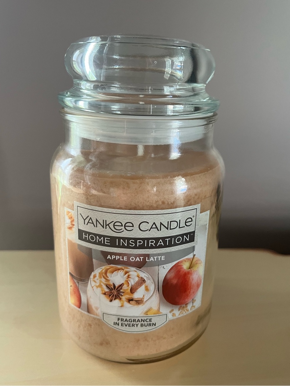 New Yankee Candle Home Inspirations Apple Oat Latte Large 22 Oz Jar Candle
